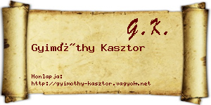 Gyimóthy Kasztor névjegykártya